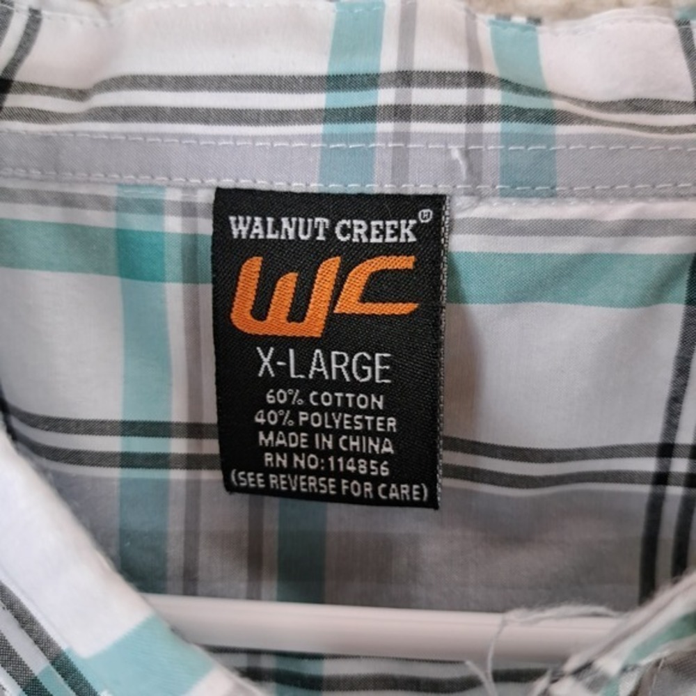 Walnut Creek Shirt Mens Size XL Plaid Short Sleeve Casual Button Up Nice - Picture 3 of 6